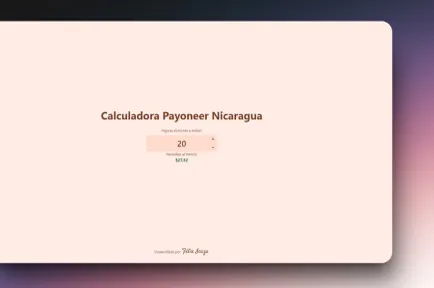 Calculadora Payoneer Nicaragua